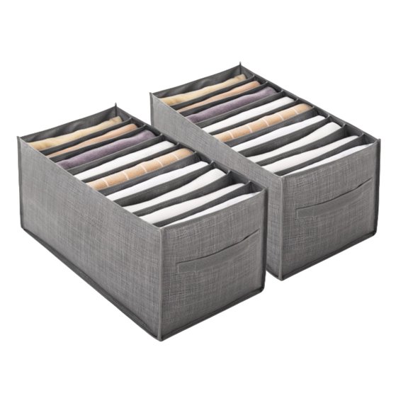 Drawer Organizer,Closet Dividers Box for Clothes Storage, 9 Compartments Foldable Drawer Organizer with Handles, Closet Storage Bins for T-shirts, Sweaters, Underwear,Trousers, Jeans