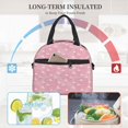 thumbnail image 4 of Balery Flamingos and Flowers Bolsa de Almuerzo Impresa, Caja de Almuerzo Reutilizable, Bolsa Térmica Aislada para Almuerzo, Bolsa Antiderrames, 4 of 7
