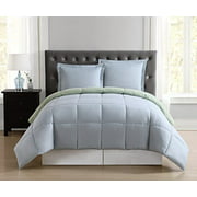 Truly Soft Everyday Reversible Comforter Set, Full/Queen, Light Blue and Sage