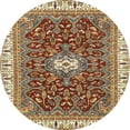 thumbnail image 1 of Ahgly Company Indoor Round Abstract Brown Red Abstract Area Rugs, 7' Round, 1 of 6