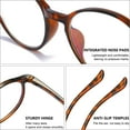 thumbnail image 5 of MAGIMODAC Computer Reading Glasses Anti Blue Light Blocking Round Flexible Black Tortoise Eyeglasses Eyewear for Women Men, 5 of 6
