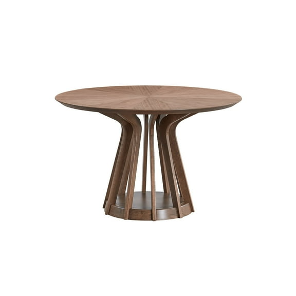 ACME Seda Wood Round Dining Table with Fixed Top in Walnut Finish