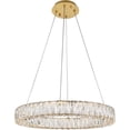 thumbnail image 4 of Maklaine Modern 23.6" Round Royal Cut Crystal LED Chandelier in Gold, 4 of 8