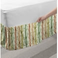 thumbnail image 2 of Forest Bed Skirt, Bird Nest in Trees Blossom Leaves Earthy Tones Cartoon Like Illustration, Elastic Bedskirt Dust Ruffle Wrap Around for Bedding Decor, 4 Sizes, Ivory and Multicolor, by Ambesonne, 2 of 2