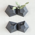 thumbnail image 2 of homeroots home decor 388882 Double Pentagonal Iron Wall Vase, 2 of 3