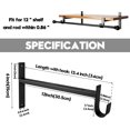 Heavy Duty Black 12 Inch Closet Rod Shelf Brackets, 2 Pack Durable ...