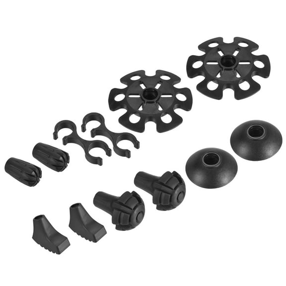 Uxcell Cane Hiking Stick Protectors Replacement Trekking Pole Tips Set 12 Pack