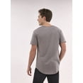 thumbnail image 2 of No Boundaries Men's & Big Men's Longline Curved Hem Elongated Tee Shirt, Sizes XS-5XL, 2 of 7