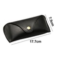 thumbnail image 2 of Portable Leather Glasses Case,Flexible Sunglasses Pouch Slim Case for Women Men Horizontal Eyeglass Case,black,black，G146066, 2 of 6