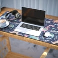 thumbnail image 3 of Long Mouse Pads for Desk,DarkBlue Cartoon Dinosaurs Text Pattern Desk Mats on Top Of Desks, Desk Mouse Pad Extra Large with 3mm Non-Slip Base and Stitched Edge for Gaming,Office,Work,Home 35.4"x15.7", 3 of 6