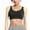 Black, variant on Women's Medium Impact Sports Bra with Wide Band and Scoop Neck - Large, Black