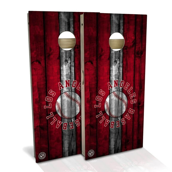 Skip's Garage | LA Baseball Backyard 2x4 Cornhole Board Set (24" x 48") | Includes (8) Bags Various Accessory Options