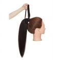 thumbnail image 3 of Human Hair Ponytail Extension Brazilian Remy Wrap Around Ponytail Clip In Hair Extensions For Women, 3 of 5