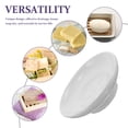 thumbnail image 3 of CRILSTYLEO White Ceramic Soap Dish for Vanity and Countertop with Decorative Space Saving Design, 3 of 8