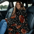 thumbnail image 4 of Cozy football themed flannel blanket, soft, warm, and versatile for sofas, beds, offices, and travel - all-season comfort(60*80IN), 4 of 4
