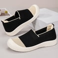 thumbnail image 4 of HTHLVMD Women's Knit Slip-On Sneakers, Breathable Mesh Casual Shoes, Women's Casual Slip-On Loafers Comfortable Round Toe Flat Shoes for Daily Wear and Travel, Black 5, 4 of 7