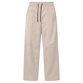 thumbnail image 6 of Lenpel Mens Casual Sweatpants Fall Elastic Waist Drawstring Straight Leg Trousers with Pockets Solid Color Warm Work Pants(Beige,Small), 6 of 8