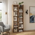 thumbnail image 2 of Barara King 11-Tier Modern Bookshelf with Anti-Tipping Kits, Bookcase Display Standing Shelf for Living Room, Bedroom, Office Room, Study Room, Natural, 2 of 6