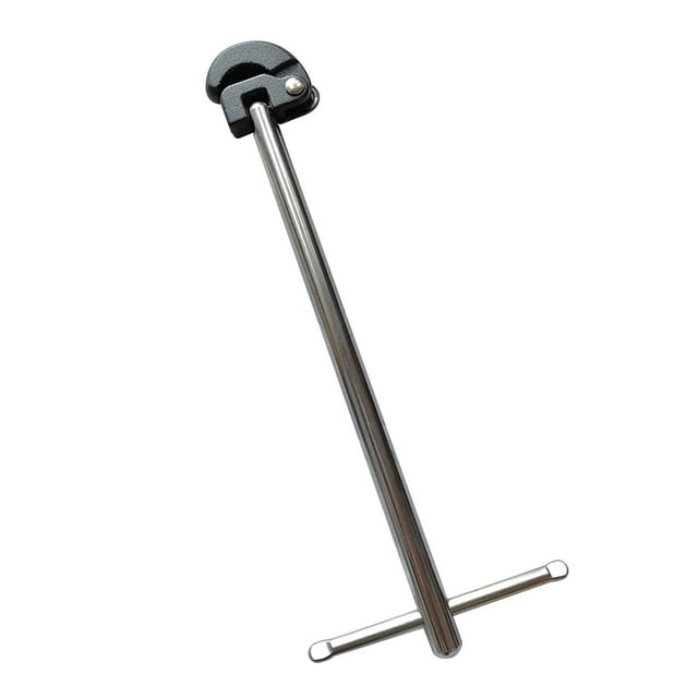 Llave de lavabo ajustable, llave para grifo de fregadero, desatascador de desagüe de bañera, llave para fregadero, 3/8'' Negro