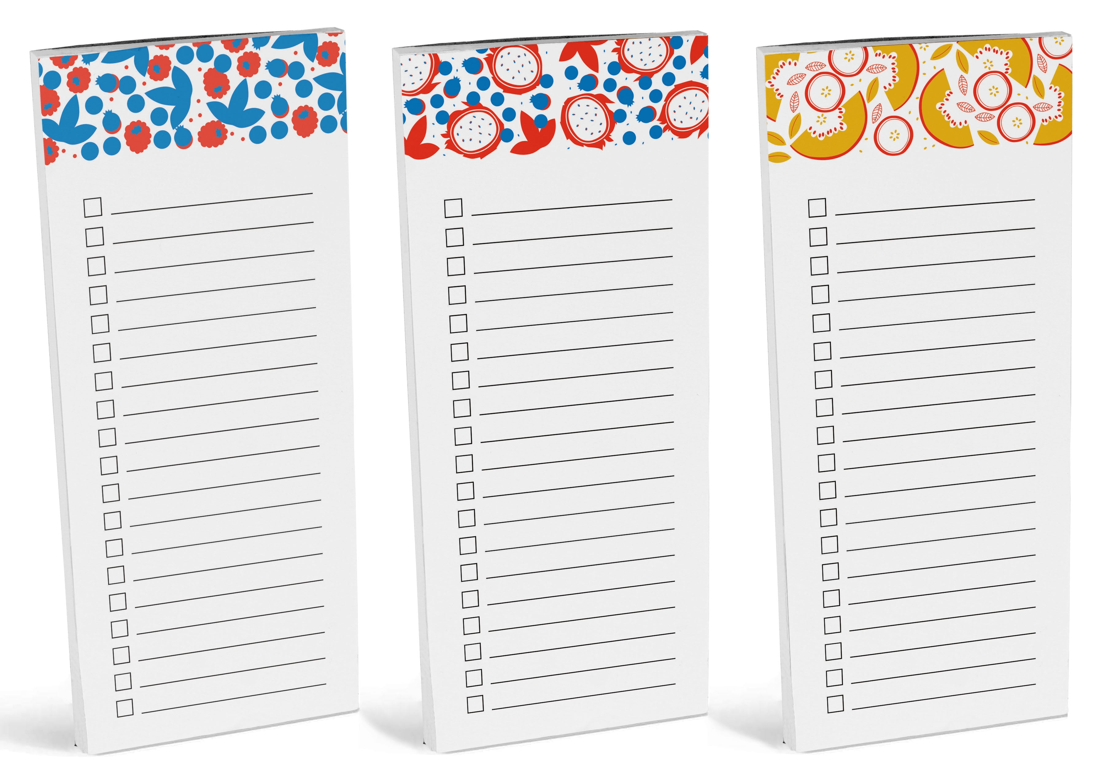 Inkdotpot Pack of 3 Magnetic Fridge To-Do List Notepads- Magnetic Memo Pads For Refrigerator-(50 Sheets Each)-GS