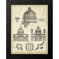 thumbnail image 2 of Vision Studio 12x14 Black Modern Framed Museum Art Print Titled - Vintage Architects Plan II, 2 of 5