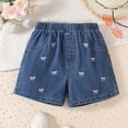 thumbnail image 2 of LRen Girls Ripped Jean Shorts 7-12Y High Waisted Straight Leg Denim Cute Jean Shorts with Pockets & Frayed Hem, 2 of 8