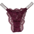 thumbnail image 1 of Victoria's Secret Very Sexy Bombshell Shine Brazilian Panty Bling Currant Ruby Lace Panty Size Large NWT, 1 of 2