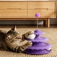 thumbnail image 6 of Forestwhale 9.7" 3-Tier Cat Track Tower Toy Interactive Roller Toy with Balls & Spring Teaser for Boredom Relief, 6 of 6