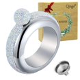 thumbnail image 1 of Qingo Bracelet Flask Bangle Flasks Creative Stainless 304 Steeland Hip Flask Funnel Set For Women 3.5 oz (Sliver With Rhinestones Lid), 1 of 10