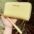 thumbnail image 3 of Michael Kors Jet Set Large Flat Multifunction Phone Wristlet Buttercup Yellow, 3 of 3