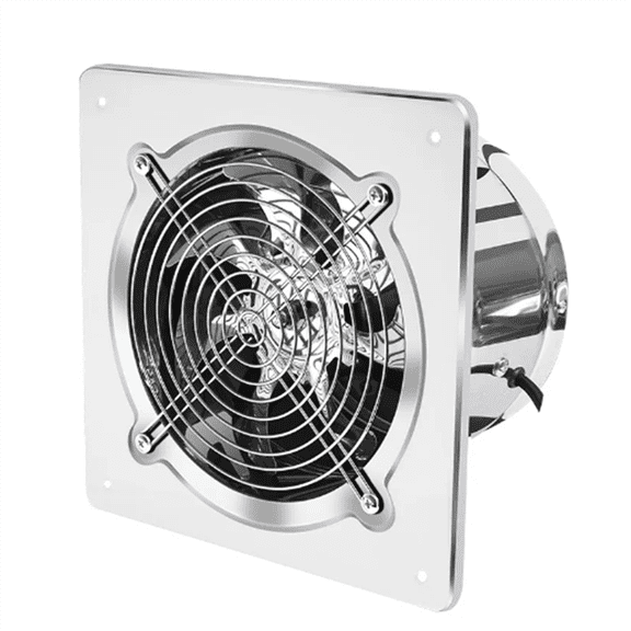 6Inch Booster Fan Extractor Exhaust Fan Ventilation Pipe Fan for Bathroom Toilet Kitchen Wall Window Stainless Steel Fan,1 * Booster Fan,Silver