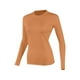 thumbnail image 2 of Ropa interior térmica para mujer, blusa lisa de poliéster con cuello redondo, manga larga y ajustada., 2 of 3