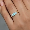thumbnail image 4 of Gem Stone King 1.54 Ct Oval Blue Apatite Sky Blue Aquamarine 925 Silver and 10K Yellow Gold G-H Lab Grown Diamond Women Ring (Size 7), 4 of 4