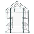thumbnail image 2 of Spacious White Walk-in Greenhouse, PE Cover with Side Windows, 12-tier Storage Shelf Design, Portable Plant Growing House for Indoor Backyard Garden Plant Care, 2 of 12