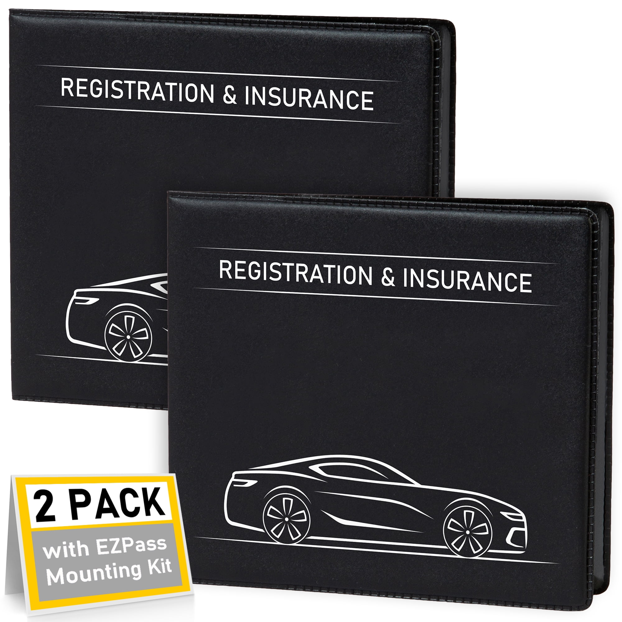 Made of Premium Black PU Leather-Include 0.7 mm Pen Protected and Within Arm’s Reach Glovebox Organizer- Keep Your Important Documents Safe SHIMDU Car Registration Card and Insurance Holder 