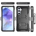 thumbnail image 5 of For Samsung Galaxy A35 5G Phone Case, with [Built-in Screen Protector] and Belt Clip Holster, eBizWare Shockproof Heavy Duty Protective Rugged Case Kickstand Cover for Galaxy A35 5G - Black, 5 of 9