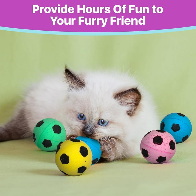 Bnj Ethical Sponge Soccer Balls Cat Toy 4 Pack