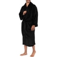 thumbnail image 3 of Bata de Forro Polar Comfort-Soft para Hombre IZOD, Negra, Talla Única, 3 of 3