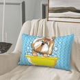 thumbnail image 5 of Pofeuu Dog Takes a Bath in the Bathtub Print Polyester Microfiber Plush Pillowcases, Super Soft and Cozy Pillow Case Covers with Envelop Closure（Pillow core not included）-20"x30", 5 of 6