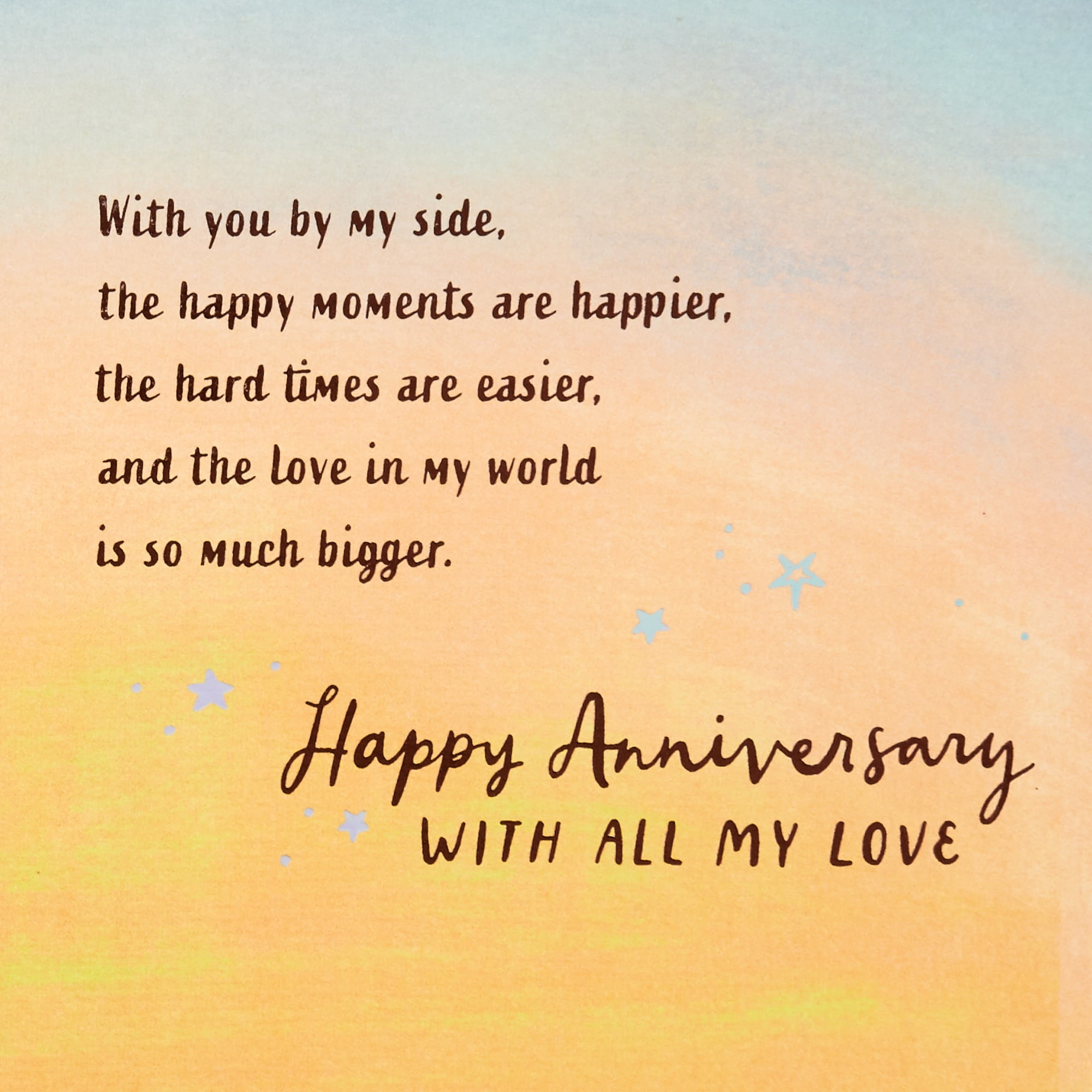 Hallmark Anniversary Card for Him (Happy Moments Are Happier With You)