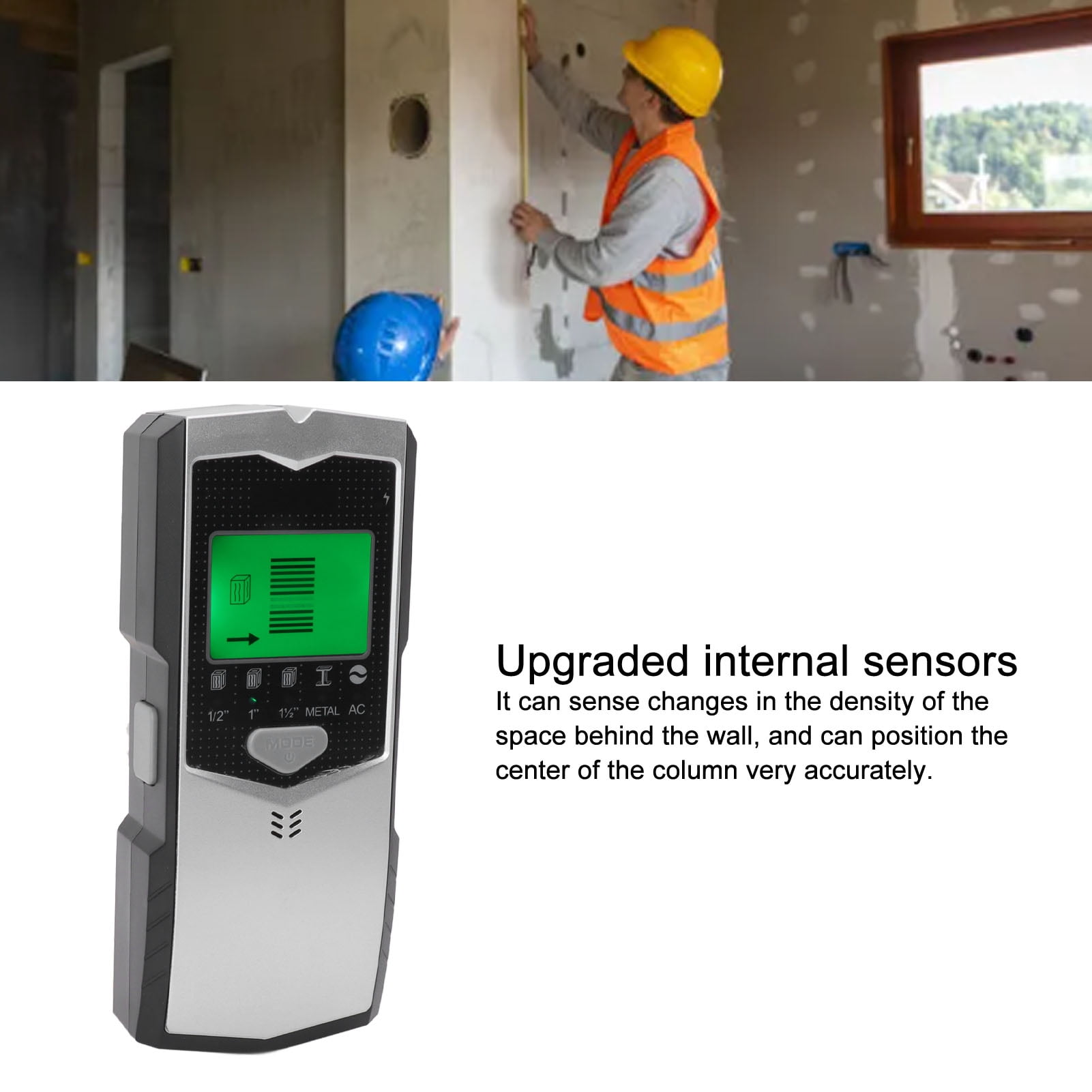 BOKYAN Stud Finder Wall Scanner 5 In 1 ABS LED Screen Electronic Wall Scanner for Wall Wood Metal 7.6 oz / 216 g