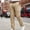 Khaki, variant on Work Cargo Pants for Men Straight Leg Button Rolled Hem Comfortable Bottoms Outdoor Office Casual Summer Trousers with Multi Pockets