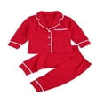 thumbnail image 3 of Baby Long Sleeve Single Breasted Cotton Pajama Sets, 3 of 5