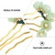 thumbnail image 4 of 2 horquillas de jade con diseño de flor vintage, accesorios clásicos para el cabello, 4 of 8