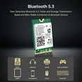 thumbnail image 2 of WiFi 6E Wireless Card AX210 NGW M.2/NGFF Bluetooth 5.3 Tri-Band 5400Mbps Network Adapter for PC Laptop Support Windows 10/11 (64bit), 2 of 6