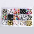 thumbnail image 6 of 1100 Pieces A-Z Letter Beads, 7x4mm Sorted Alphabet Beads and White Acrylic Letter Bead Kit, Vowel Letter Beads for Jewellery Making & Crafts & Name Bracelets, 6 of 7
