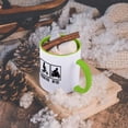 thumbnail image 5 of You Kid My Kid Comparison Motorcycle Bike Racing Helmet, 11oz Two-Tone Green Mug, 5 of 7