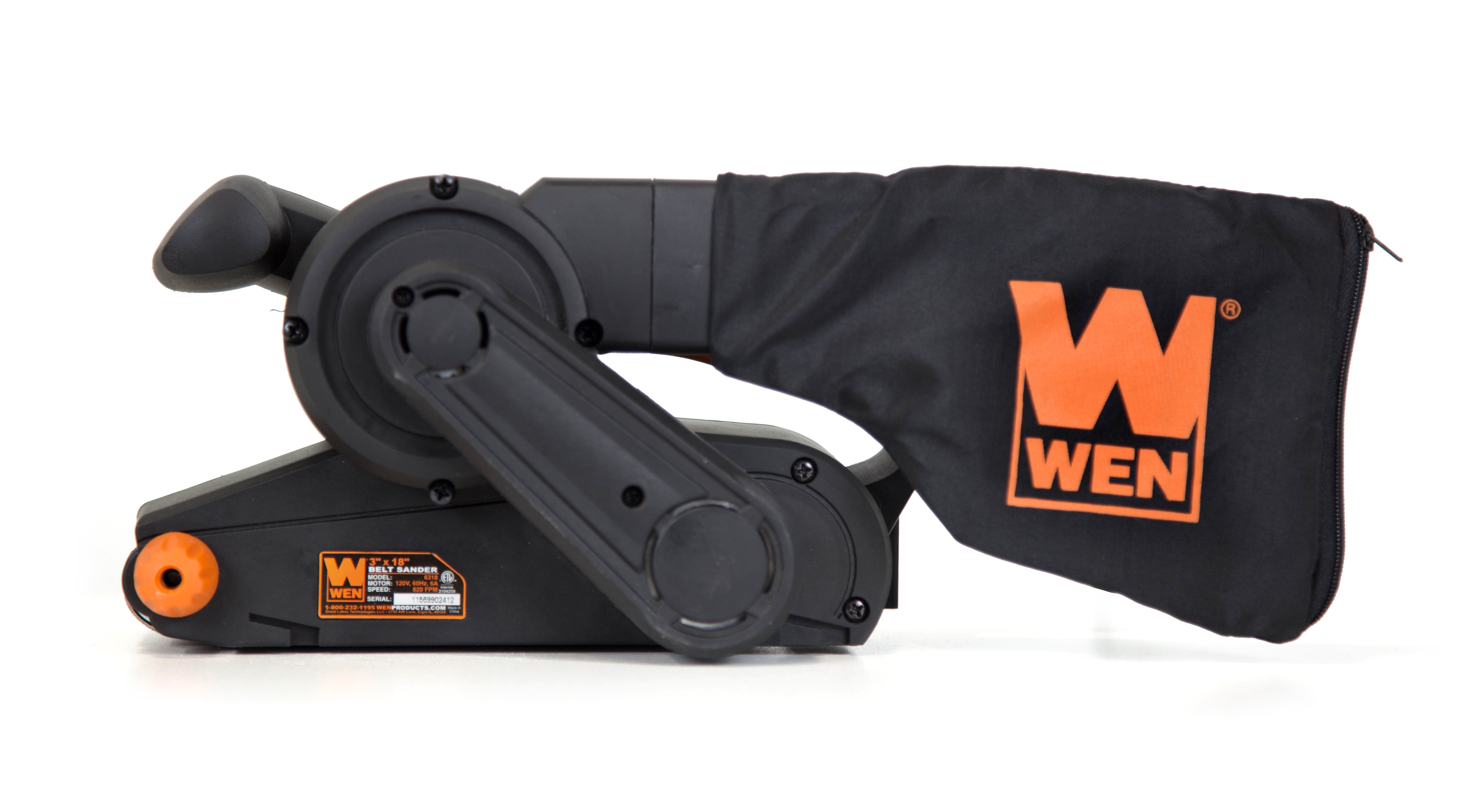 WEN 6Amp Heavy Duty Belt Sander with Dust Bag, 3 x 18" 689740884493 eBay