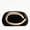 Black, variant on Women's White Clutch Purse with Gold Ring Handle Fashion Evening Handbag