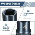 thumbnail image 4 of Uxcell 1/2" Drive Impact Hex Bit Socket 14mm Metric 4" Length S2 Steel, Blue, 4 of 7